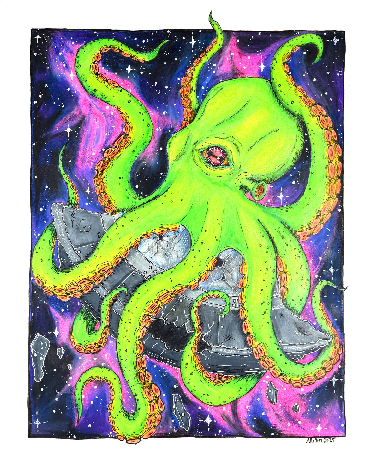 Green Space Octo - LIMITED EDITION 18"x24" PRINT